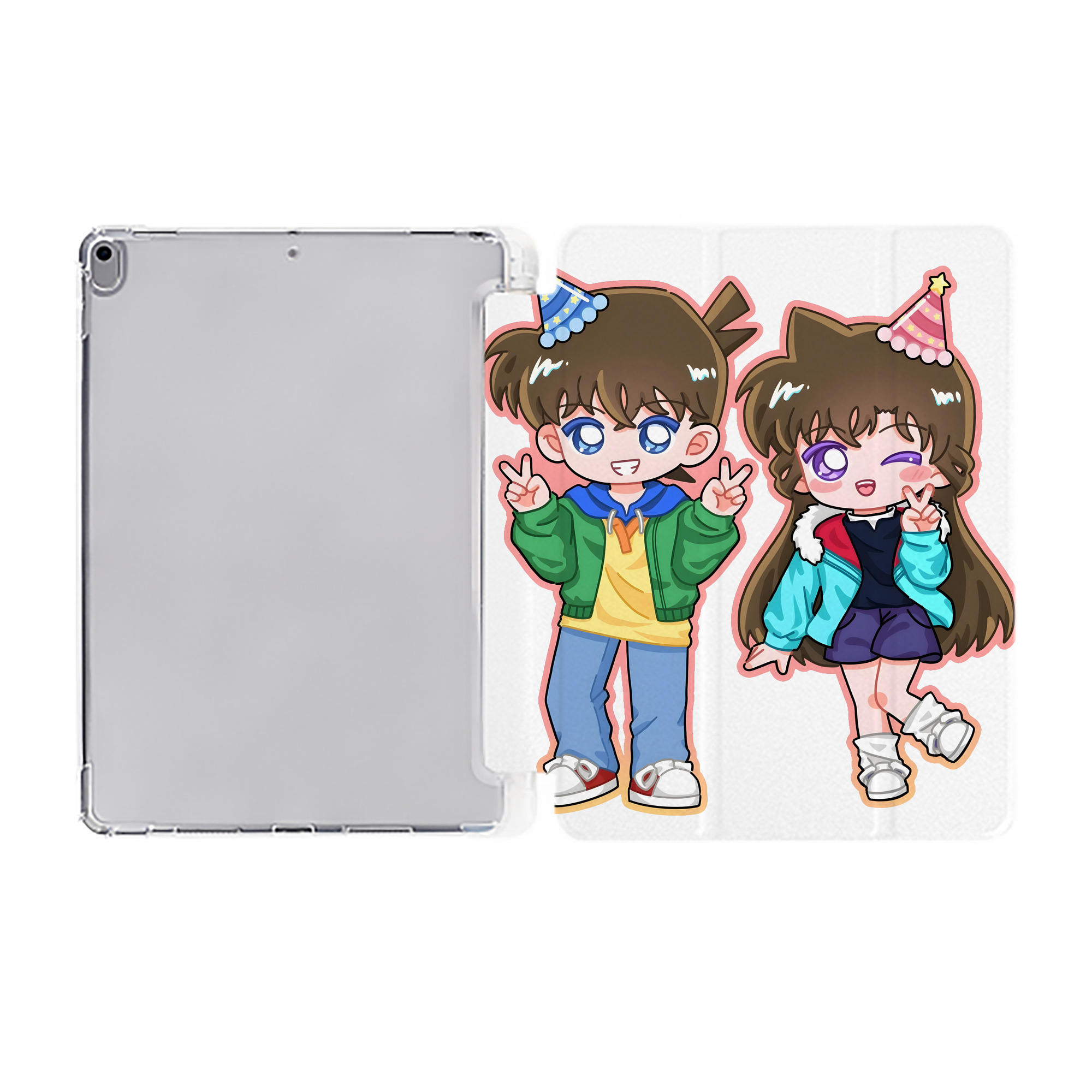 （画像用） 名探偵コナン 毛利 蘭 もうり らん、モーリ ラン Detective Conan Rachel Moore IPad ケース ペン収納付き 三つ折りスタンド PUレザー×シリコン 対応機種9.5/10.5/10.9インチ
